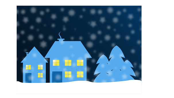 Huse, Natur, Vinter, Sne, Snefald, Sner