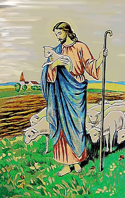 Free jesus christ good pastor sheep illustration