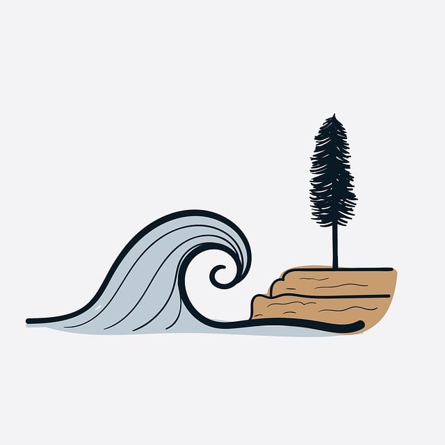 Download free HD stock image of Coast Wave Free coast wave sea illustration