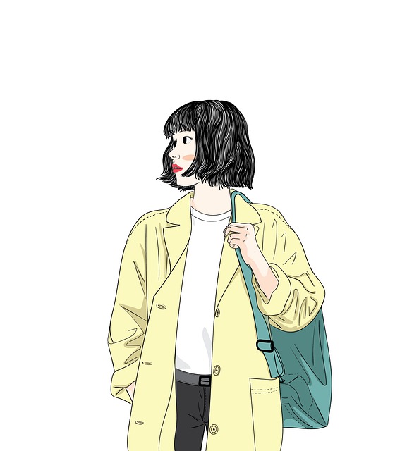 Free woman fashion model illustration