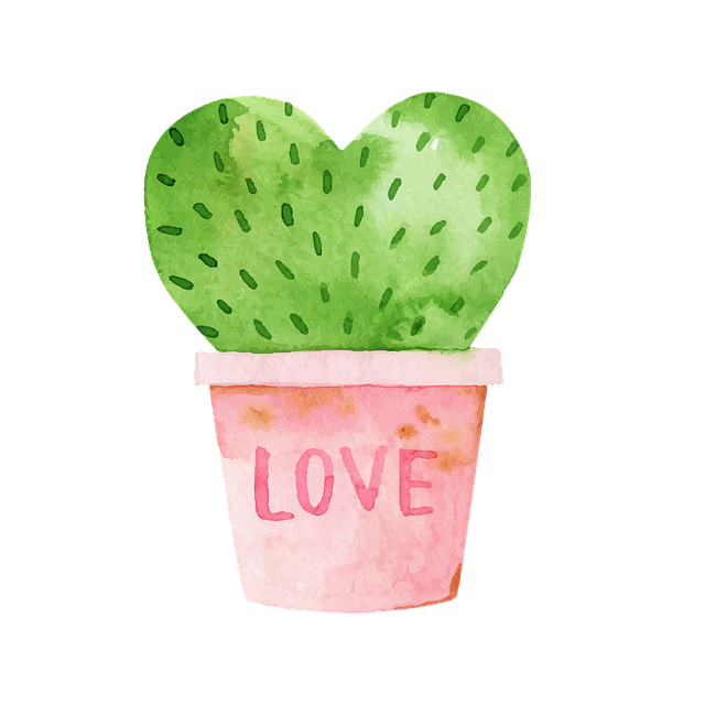Free cactus plant pot illustration