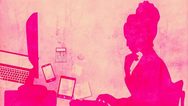 Free woman work thinking illustration