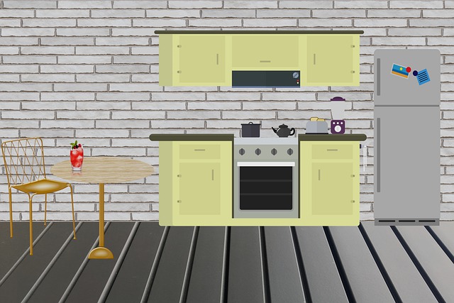 Free background kitchen room illustration