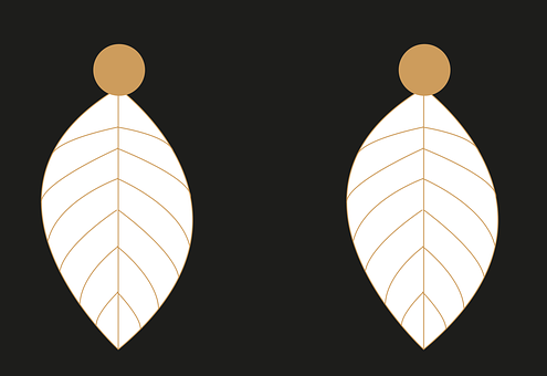 Blad, Øredobber, Smykker, Natur