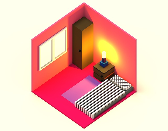room, voxel, pink, small, cozy room
