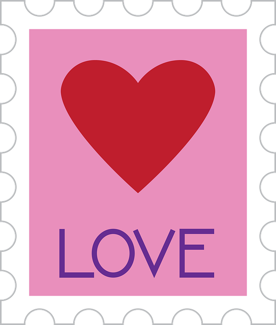 Free Stamp Valentine vector and picture