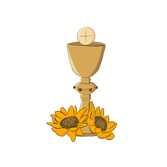 Katholischer Kelch, Sonnenblumen, Masse