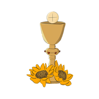 Katholischer Kelch, Sonnenblumen, Masse