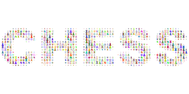Free chess typography game vector