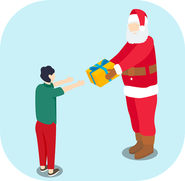 Papai Noel, Dando, Presente