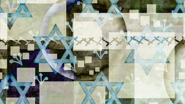 Free star of david pattern wallpaper illustration