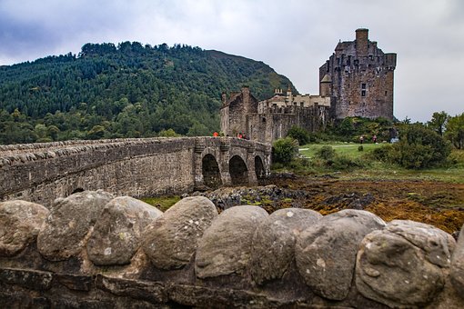 Schloss, Eilean Donan, Mauerwerk, Ruinen