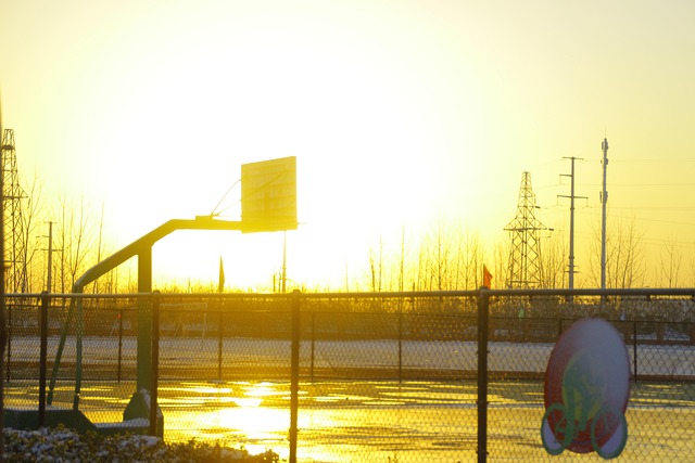 Free Sunrise Basketball Hoop photo and picture