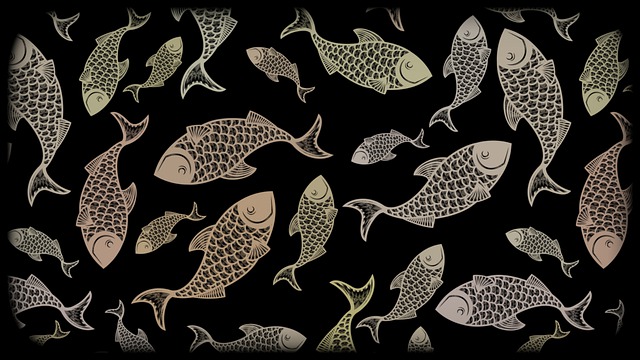 Free fish dark pattern illustration