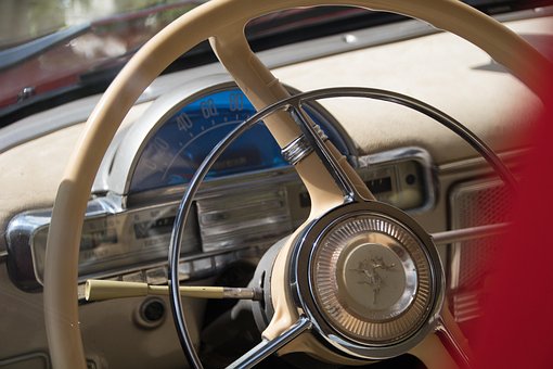 Oldtimer, Lenkrad, Wolga, Cockpit