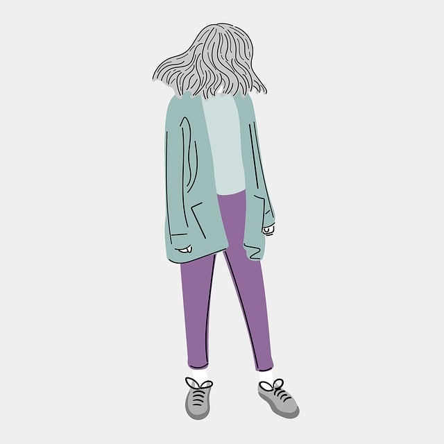 Free woman fashion hair flip illustration
