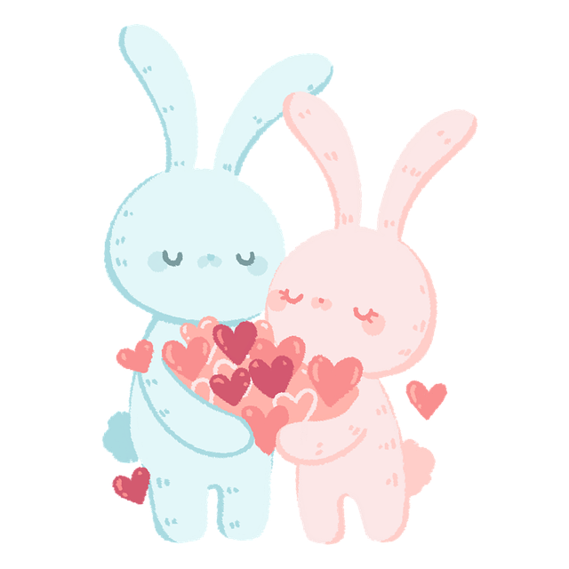 Coelho, Casal, Amor, Coração, Páscoa