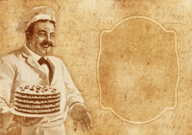 Free baker vintage cooking illustration