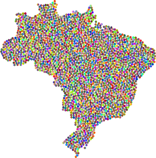 Free brazil circles map vector