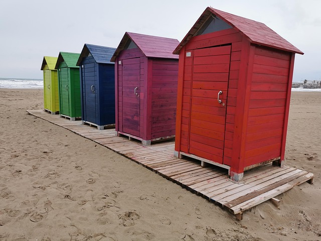 Castellòn, Strand, Kabine, Spanien