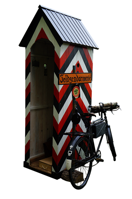 Free house bicycle entrance illustration