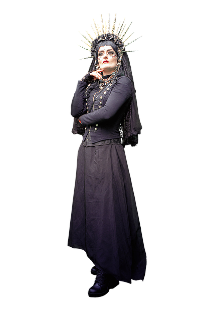 Free woman sorcerer costume illustration