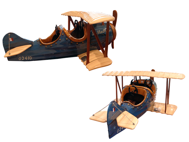 Free biplane aircraft toy illustration