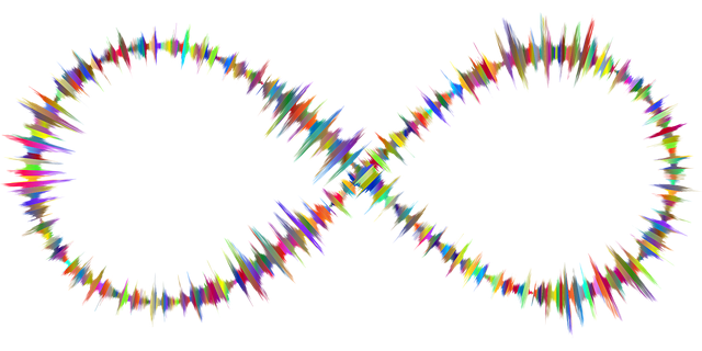 Free infinite sound waveform vector