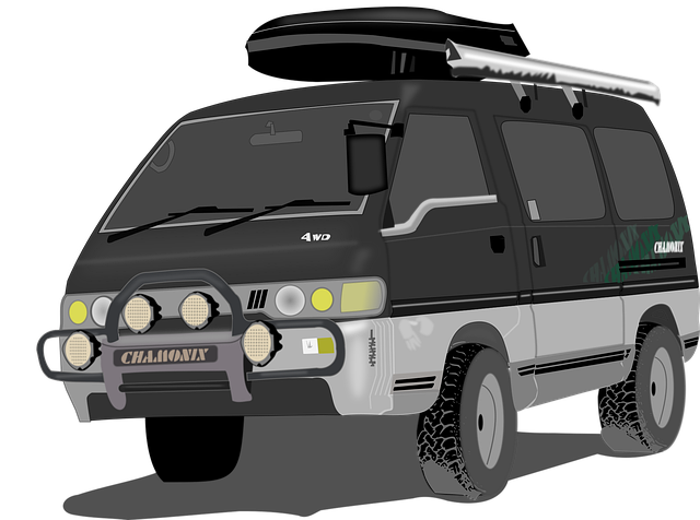 Free mitsubishi delica van vector