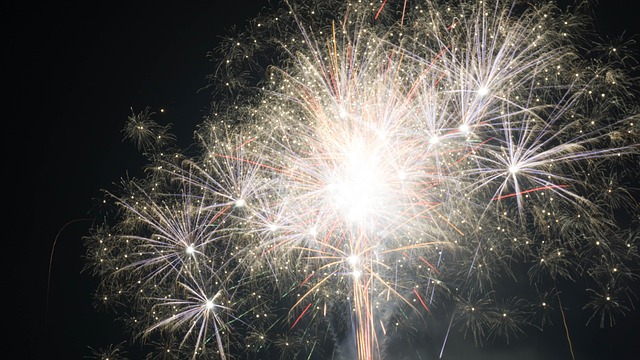 Feuerwerk, Nacht, Feier, Explosion