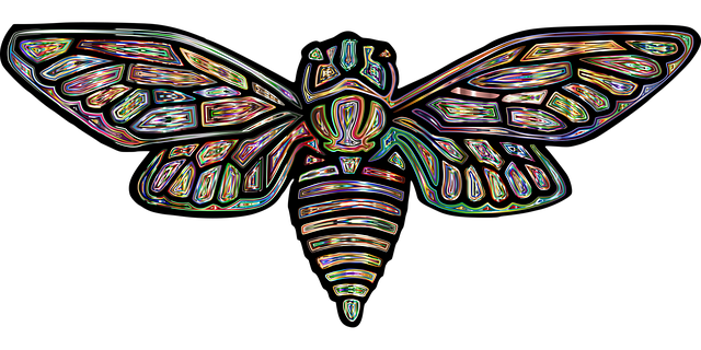 Free fly moth insect illustration