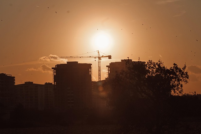 Sonnenuntergang, Bauen, Architektur