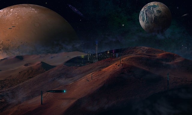 Free space planets universe illustration
