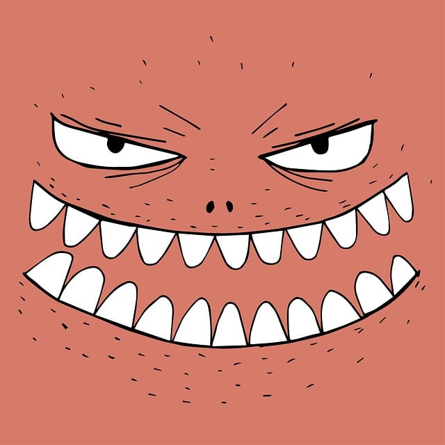 Free monster emotion cartoon illustration