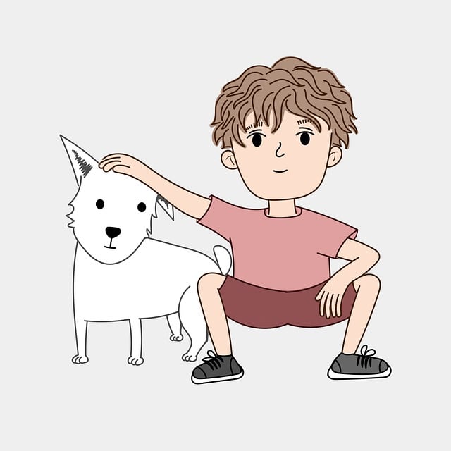 Free boy pet nature illustration