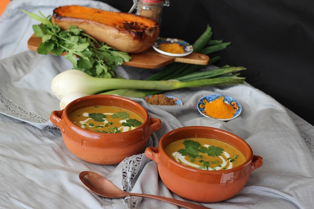 Suppe, Kürbissuppe, Stilleben, Kürbis