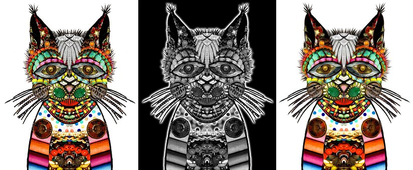 Gato, Mascarar, Engraçado, Pintura