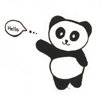 Free Panda Hello illustration and picture