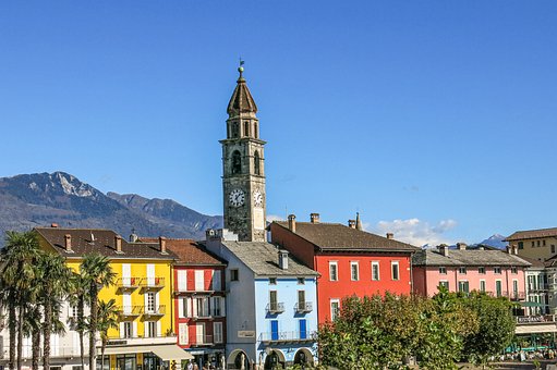 阿斯科纳（Ascona）, 提契诺, 瑞士, 夏天, 观光