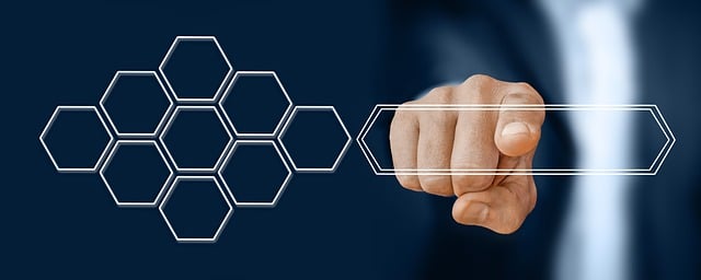 Free hexagon search bar touch screen illustration
