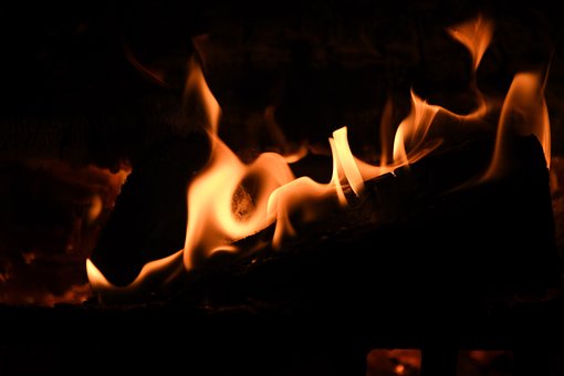 Feuer, Kohlen, Flamme, Gemütlich, Kamin