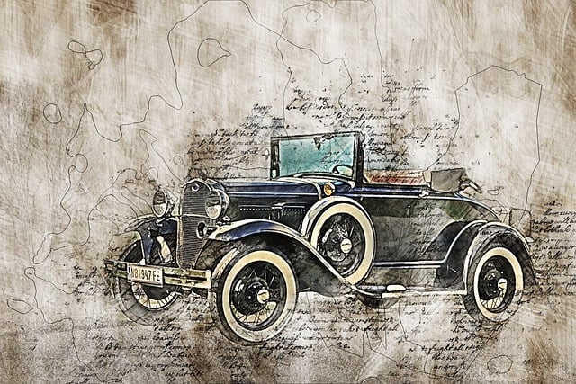 Free car vintage photo art illustration