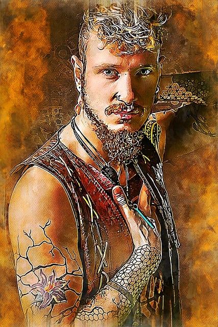 Free man medieval model illustration
