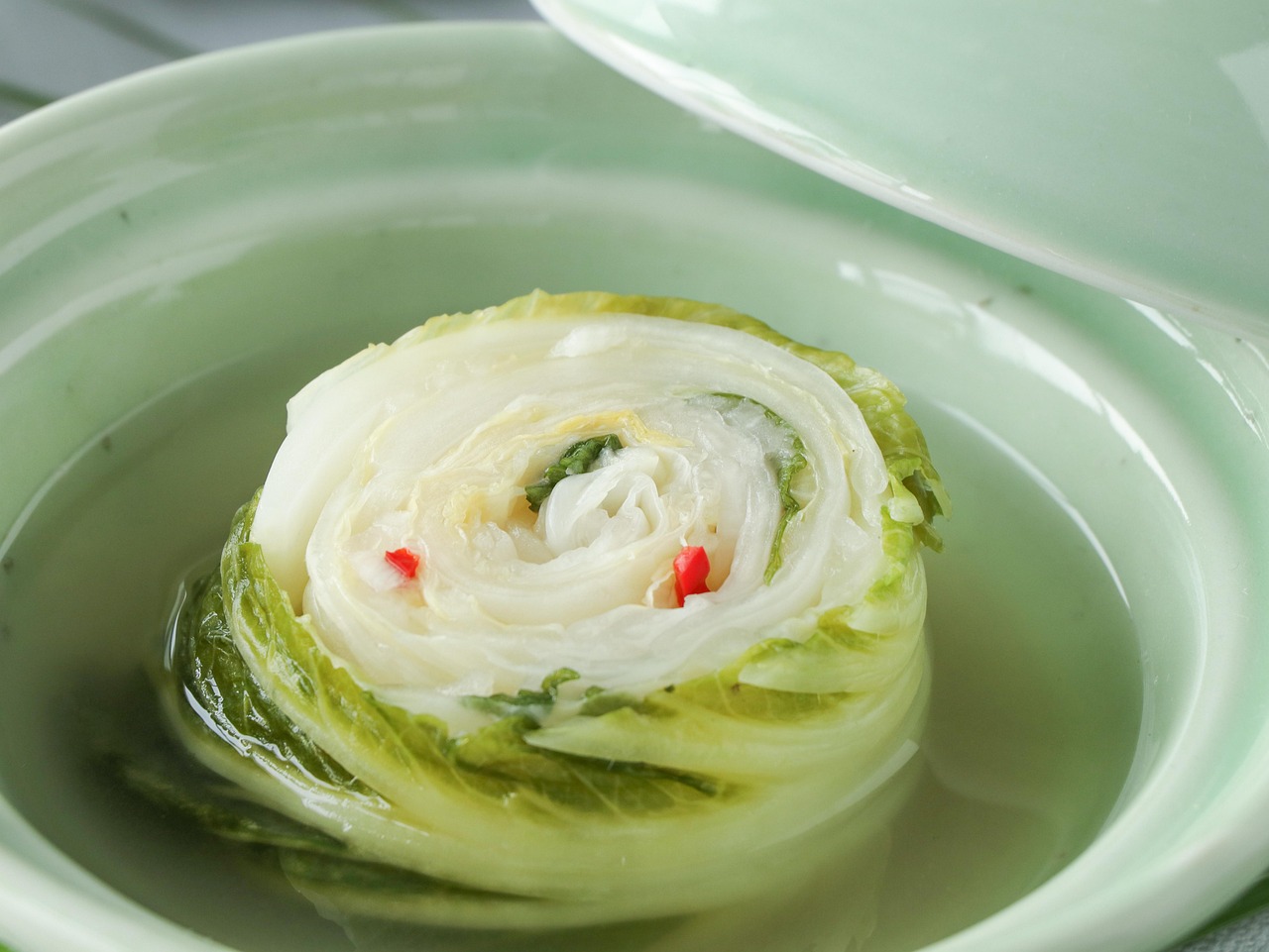Weißes Kimchi, Gericht, Lebensmittel