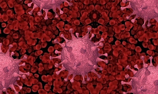 Free virus bacteria cells illustration