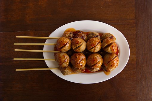 Grilled Meatballs, Food, Snack, Meat