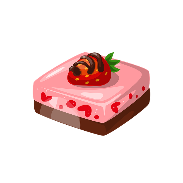 Free cake strawberry dessert illustration