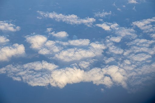 Cielo Azul, Nubes, Cielo, Elevado