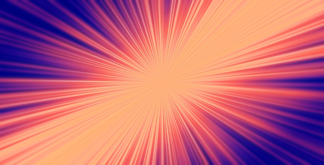 Strahlen, Explosion, Muster, Center