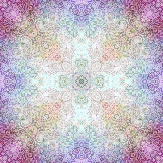 Free mandala pattern colorful illustration
